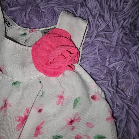 Blueberi Boulevard pink Floral chiffon dress 12 months - Picture 4 of 7